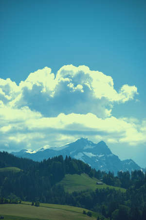 Fascinating alpine scenery from the Canton Appenzell in Switzerland 1.6.2020の写真素材