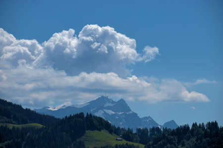 Fascinating alpine scenery from the Canton Appenzell in Switzerland 1.6.2020の写真素材