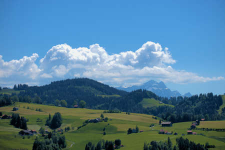 Fascinating alpine scenery from the Canton Appenzell in Switzerland 1.6.2020の写真素材