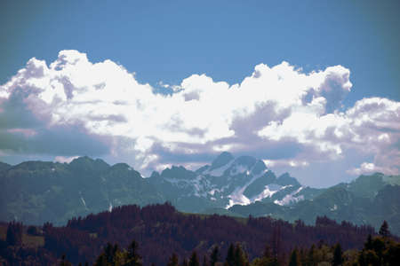 Fascinating alpine scenery from the Canton Appenzell in Switzerland 1.6.2020の写真素材