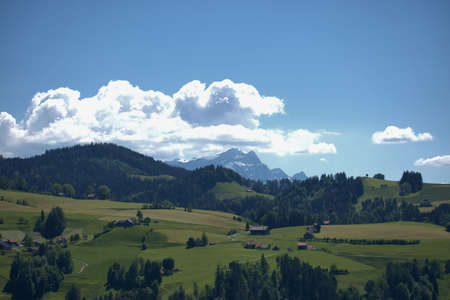 Fascinating alpine scenery from the Canton Appenzell in Switzerland 1.6.2020の写真素材