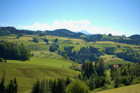 Fascinating alpine scenery from the Canton Appenzell in Switzerland 1.6.2020の写真素材