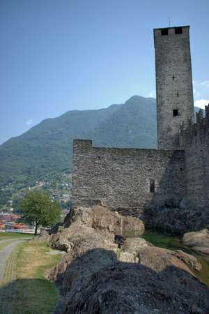 Visiting the wonderful castel grande in Bellinzona in Switzerland 30.7.2020のeditorial素材
