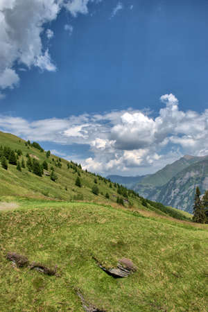 Summer feelings in the alps in Vals in Switzerland 31.7.2020の写真素材