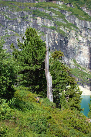 Peaceful landscape in Zervreila in Switzerland 31.7.2020の写真素材