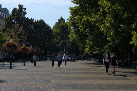 Relaxing at a quiet place in the center of Bratislava in Slovakia 11.9.2020