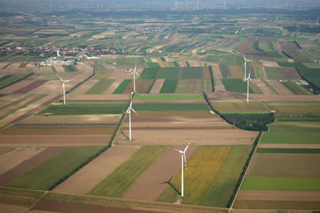 Wind turbine on a rural field near Vienna in Austria 12.9.2020