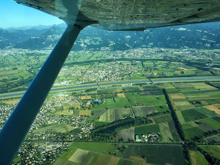 Wonderful countryside seen from a small plane in Switzerland 23.6.2016