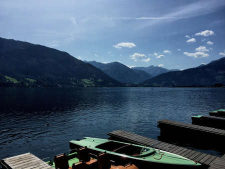 Beautiful view in Zell am See in Austria 24.8.2017のeditorial素材