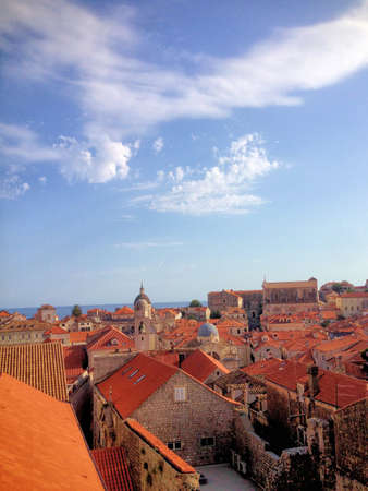Beautiful view over the city of Dubrovnik in Croatia 3.8.2015の写真素材