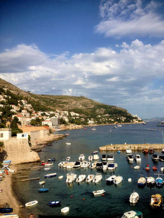 Beautiful bay at the mediterranean sea in Dubrovnik in Croatia 3.8.2015のeditorial素材