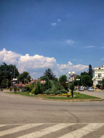 Exploring the downtown area of Ohrid in Macedonia 9.8.2015のeditorial素材