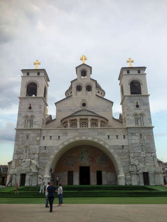 Orthodox church in the center of Podgorica in Montenegro 5.8.2015のeditorial素材