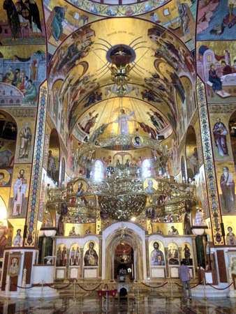 Inside the orthodox church in the center of Podgorica in Montenegro 5.8.2015のeditorial素材