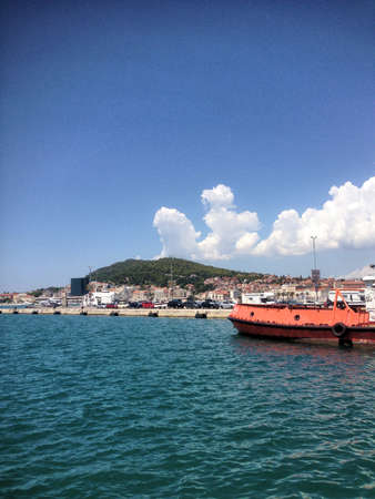 Beautiful waterfront in Split in Croatia 30.7.2015のeditorial素材