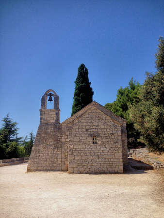 Little chapel on a hill in Split in Croatia 30.7.2015のeditorial素材
