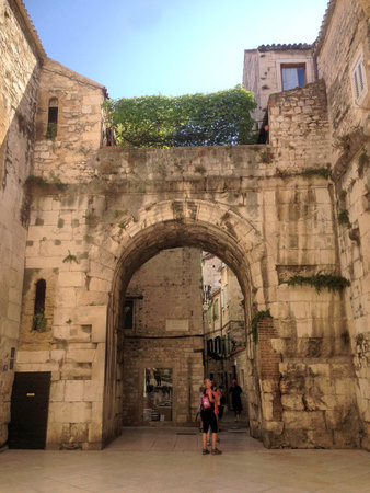 Visitation to the Diocletian palace in the city of Split in Croatia 30.7.2015のeditorial素材