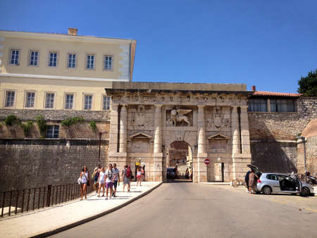 Exploring the old town of Zadar in Croatia 29.7.2015のeditorial素材