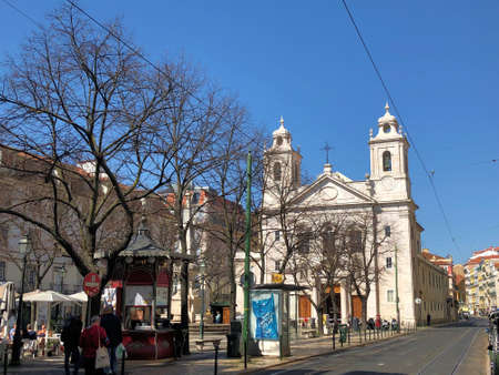 Historic old church in the city of Lisbon in Portugal 25.3.2019のeditorial素材