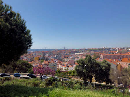 Fantastic view over the city of Lisbon in Portugal 25.3.2019