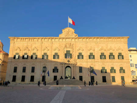 Historic buildings and architecture in the center of Valletta in Malta 5.3.2020のeditorial素材