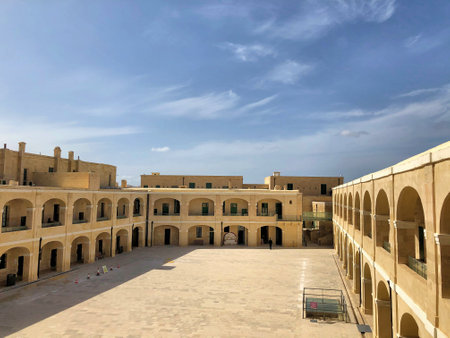 Visitation of the historic fort Saint Elmo in the old town in Valletta in Malta 6.3.2020のeditorial素材