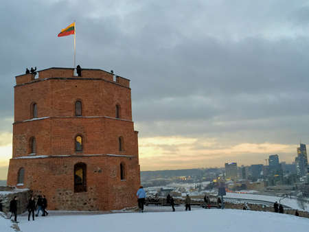 Historic old castle in the city of Vilnius in Lithuania 29.12.2015