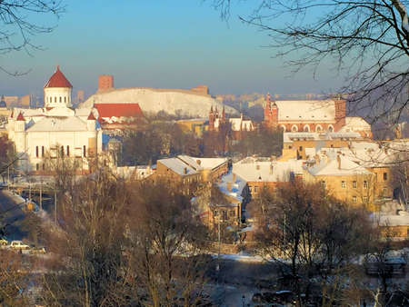 Fantastic scenery from the city of Vilnius in Lithuania in winter time 30.12.2015