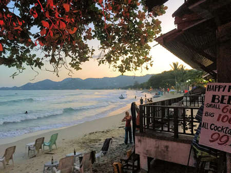 Fantastic view over the beach in Chaweng in Koh Samui in Thailand 10.12.2017のeditorial素材