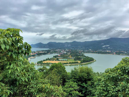 View over the area at the lake of Chaweng in Koh Samui in Thailand 20.1.2018