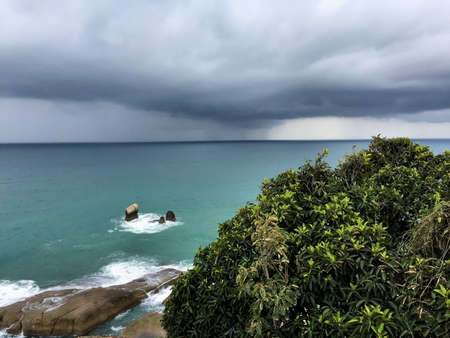 Clouds over Lamai beach in Koh Samui in Thailand 20.1.2018の写真素材