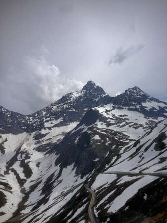 Unique pals covered with snow at the Sustenpass in Switzerland 6.6.2015