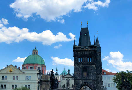 Historic architecture in the city of Prague in Czech Republic 14.7.2018のeditorial素材