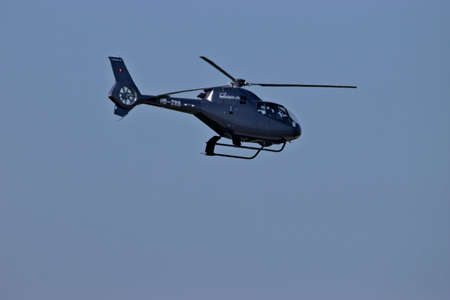 Helicopter Airbus EC-120 Colibri at the airport Saint Gallen Altenrhein in Switzerland 20.4.2021のeditorial素材