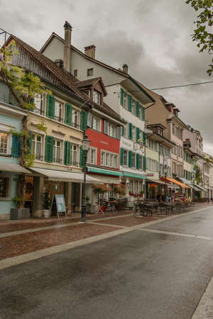 Bad weather in the city of Winterthur in Switzerland 11.5.2021のeditorial素材