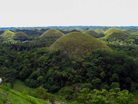 View over the majestic chocolate hills on the island Bohol on the Philippines 19.11.2014の写真素材
