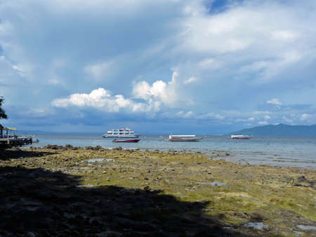View over the majestic beach in Sabang on the Philippines October 19, 2011のeditorial素材