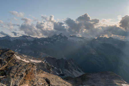 Terrific panorama from the peak of the mount Fanellhorn