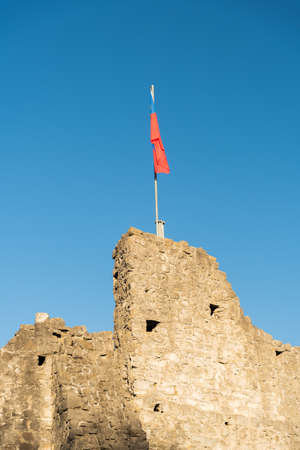 Schellenberg, Liechtenstein, December 31, 2021 Historic old castle ruin from the mid ageのeditorial素材