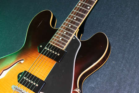 Vaduz, Liechtenstein, January 28, 2022 Electric guitar Gibson ES-330 made in USA in sunburst product...