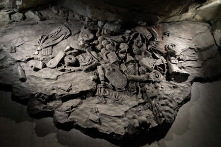 Lucerne, Switzerland, March 10, 2022 Fascinating sculpture artwork inside a cave at the glacier garden museumのeditorial素材