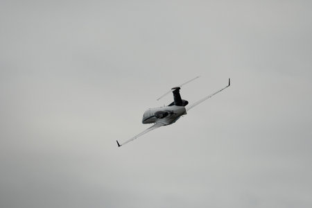 Rhine Valley, Saint Gallen, Switzerland, May 20, 2023 T7-CBW Embraer EMB-500 Phenon 100 aircraft...