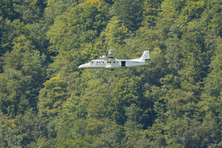 Mollis, Switzerland, August 18, 2023 C-FPSH Dornier 228-202 aircraft during an air showのeditorial素材