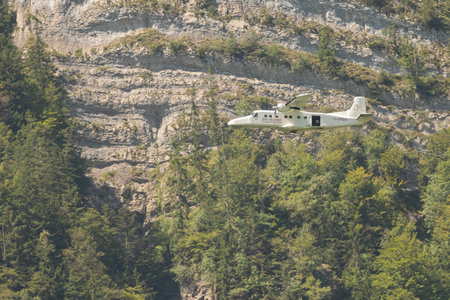 Mollis, Switzerland, August 18, 2023 C-FPSH Dornier 228-202 aircraft during an air showのeditorial素材