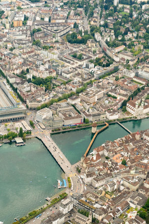 Luzern, Switzerland, August 19, 2024 View over the city centerの写真素材