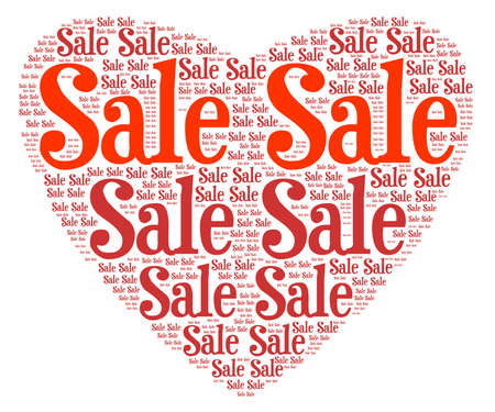 Sale heart shapeの写真素材