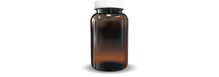 Blank Amber/Brown Bottle Vectorのイラスト素材