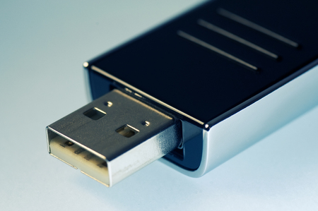 Close-up of USB flash driveの写真素材