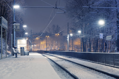Ljubljana, Slovenia - December 12, 2019: Ljubljana Tivoli train station in the city of Ljubljana on...