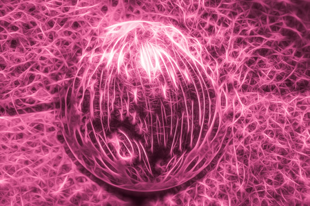 Abstract pink texture sphere button の写真素材